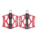 Pedale per bicicletta Pedale per mountain bike in lega di alluminio Pedale per palin Pedale antiscivolo (901 rosso)