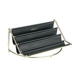 Rack da scrivania Multi-strato in ferro battuto Vassoio portaoggetti in pelle Chiavi Articoli vari Tablet Computer Orologi Organizzare ornamenti creativi, Colore: Verde scuro Grande