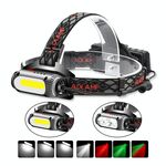 TG-TD113 T6 + COB CARICO USB CARICAMENTO USB Ruotatore multi-funzione bianco rosso e verde Tre sorgenti luminose (con set di ricarica)