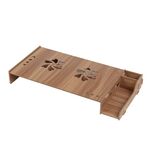 Staffa per rack di stoccaggio per scatola di immagazzinaggio per desktop da ufficio per computer portatile (legno di ciliegio)