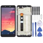 Schermo LCD originale per Nokia C2 Digitizer Assemblaggio completo con cornice (nero)