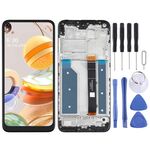 Schermo LCD TFT per LG Q61 Digitizer Assemblaggio completo con cornice (nero)