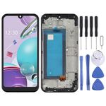 Schermo LCD TFT per LG K31 LM-K300Q, LMK300 Digitizer Assemblaggio completo con cornice (nero)