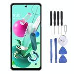 Schermo LCD originale per LG Q92 5G Digitizer Assemblaggio completo con cornice (nero)