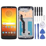 Schermo LCD TFT per Motorola Moto E5 (versione USA) digitalizzatore assemblaggio completo con cornice (nero)