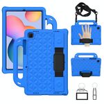 Per la scheda Galaxy S6 Lite P610 / P615 serie Diamond Series EVA Anti-caduta Anti-caduta antiurto Antiurto Cassa con shell protettiva con supporto e cinturino (blu)