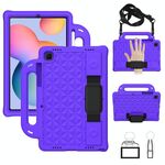 Per GALAXY TAB S6 Lite P610 / P615 serie Diamond Series EVA Anti-caduta Anti-caduta Anti-Antiurto Anti-Antifurto Custodia protettiva con supporto e cinturino (viola)