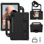 Per GALAXY TAB S8 / GALAXY TAB S7 T870 / T875 serie Diamond Series EVA Anti-caduta antiurto manicotto protettivo con shell custodia con supporto e cinturino (nero)