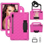 Per la scheda Galaxy S8 / GALAXY TAB S7 T870 / T875 serie Diamond Series EVA Anti-caduta Anti-caduta antiurto Antifurto Protezione Custodia con supporto e cinturino (Rose Red)