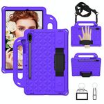 Per GALAXY TAB S8 / GALAXY TAB S7 T870 / T875 serie Diamond Series EVA Anti-caduta antiurto antiurto manica protettiva con shell custodia con supporto e cinturino (viola)