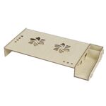 Staffa per rack di stoccaggio per scatola di immagazzinaggio per desktop da ufficio con rack maggiorato per computer portatile (quercia)