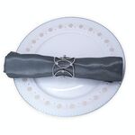 6 PCS CJK1019 Tridimensionale Tovagliolo Borchiato di Diamanti Fibbia Tavolo Hotel Accessori per Banchetti di Nozze (Argento)