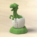 Colino da tè in silicone per bambini dinosauro 2 pezzi (Lucky Green)