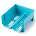 Contenitore per bevande da 5 pezzi per frigorifero può essere impilato con scaffali (blu)