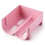 Contenitore per bevande da 5 pezzi per frigorifero può essere impilato con scaffali (rosa)
