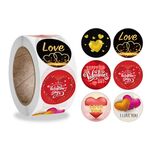 5 pezzi di San Valentino Adesivi per amore Adesivi regalo Decorazione regalo (2,5 cm / 1 pollice)