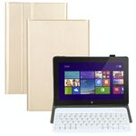 Tastiera Bluetooth rimovibile AM12 2 in 1 + custodia protettiva in pelle con supporto per Lenovo Tab P11 (Tab-J606F) (oro)