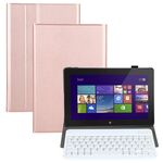 Tastiera Bluetooth rimovibile AM12 2 in 1 + custodia protettiva in pelle con supporto per Lenovo Tab P11 (Tab-J606F) (oro rosa)