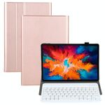 Tastiera Bluetooth rimovibile AM13 2 in 1 + custodia protettiva in pelle con supporto per Lenovo Tab P11 Pro (TB-XJ706F) (oro rosa)