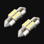 2 PZ 27mm 6 LED 5050 SMD Lampadina da lettura per auto (luce blu)