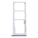 Vassoio scheda SIM + vassoio scheda SIM + vassoio scheda micro SD per Motorola One (P30 Play) XT1941 (argento)
