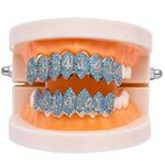 Bretelle Hip Hop Halloween Vampire 8 Zircon, colore: abito platino