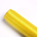 4 pezzi di fiori in filato di neve confezioni per decorazioni di nozze semplici fiori di garza materiali per imballaggio 48 cm x 4,5 m (giallo)