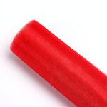 4 pezzi di fiori in filato di neve confezioni per decorazioni di nozze semplici fiori di garza materiali per imballaggio 48 cm x 4,5 m (rosso)
