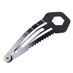 10 pezzi 8 in 1 fermaglio per capelli multifunzionale strumento di pronto soccorso per autodifesa all'aperto (nero)