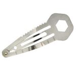 10 pezzi 8 in 1 fermaglio per capelli multifunzionale strumento di pronto soccorso per autodifesa all'aperto (argento)