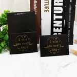 100 PCS Biglietto di auguri abbronzante San Valentino Biglietto di ringraziamento per il compleanno del negozio di fiori (mi manchi ogni giorno)