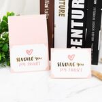 100 PCS Biglietto di auguri abbronzante San Valentino Biglietto di ringraziamento per il compleanno del negozio di fiori (Invia il mio cuore)