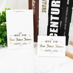 100 PCS Biglietto di auguri abbronzante di San Valentino Biglietto di ringraziamento per il compleanno del negozio di fiori (Vita felice futura brillante)