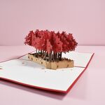 Biglietto di auguri stereo 3D da 2 pezzi Biglietto di benedizione d'amore Biglietto del ringraziamento