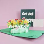 2 PCS Biglietto di auguri tridimensionale 3D Biglietto di condoglianze per il comfort