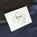 100 PCS Biglietto di benedizione di matrimonio Messaggio di ringraziamento Biglietto di decorazione regalo Biglietto di auguri fiore abbronzante Grazie （Bianco）