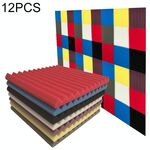 12 PCS Studio di registrazione Schiuma acustica per sala batteria, consegna a colori casuali