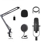 BM-86 USB Microfono a condensatore Registrazione vocale Microfono per computer Set di apparecchiature per trasmissioni dal vivo, Specifica: Set di staffe a sbalzo