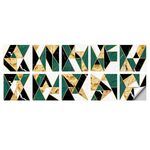 2 Set Pattern geometrici Scala Adesivo da parete Adesivo Cucina Stufa Acqua e olio Adesivi a prova di olio, Specifiche: S: 10x10cm (HT-018 Golden Green)