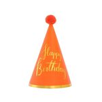 20 pezzi Cappello di compleanno con pallina di pelo con paillettes Forniture per feste di compleanno Cappello di carta da vestire, Colore: 2 Love Horse Orange
