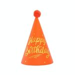 20 pezzi Cappello di compleanno con pallina di pelo con paillettes Forniture per feste di compleanno Cappello di carta da vestire, Colore: 3 Love Horse Orange