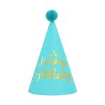 20 pezzi Cappello di compleanno con pallina di pelo con paillettes Forniture per feste di compleanno Cappello di carta da vestire, Colore: blu n. 5