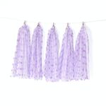 6 confezioni Nappe di carta a pois colorate Decorazione della stanza di compleanno Ghirlanda di nastri (TM-004 Punto viola)