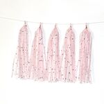 Ghirlanda di nastro per decorazioni per la stanza di compleanno con nappe di carta a pois colorati da 6 confezioni (TX-008 Star Moon Pink)