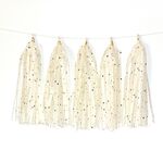 Ghirlanda di nastro per decorazioni per la stanza di compleanno con nappe di carta a pois colorati da 6 confezioni (TX-009 Star Moon Beige)