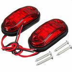Luce di posizione laterale ovale per rimorchio per camion da 10-30 V (rossa)