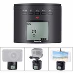 Suptig RSX-350 Testa panoramica a 360 gradi Stabilizzatore time-lapse motorizzato Adattatore per treppiede Supporto per giradischi per GoPro HERO9 / 8/7/6/5/5 Sessione / 4 Sessione / 4/3 + / 3/2/1 Altre action cam