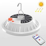 V61 Solar + RC 60 LED UFO Ricaricabile Light Light Emergency Lampadina per lampadina all'aperto Camping Night Market Stall Light