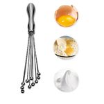 2 pezzi frusta manuale in acciaio inox perline di vetro frusta per uova da cucina per uso domestico strumenti di cottura a mano tipo B 12 pollici