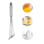2 pezzi frusta manuale in acciaio inossidabile perline di vetro frusta per uova da cucina per uso domestico strumenti di cottura a mano tipo C 12 pollici